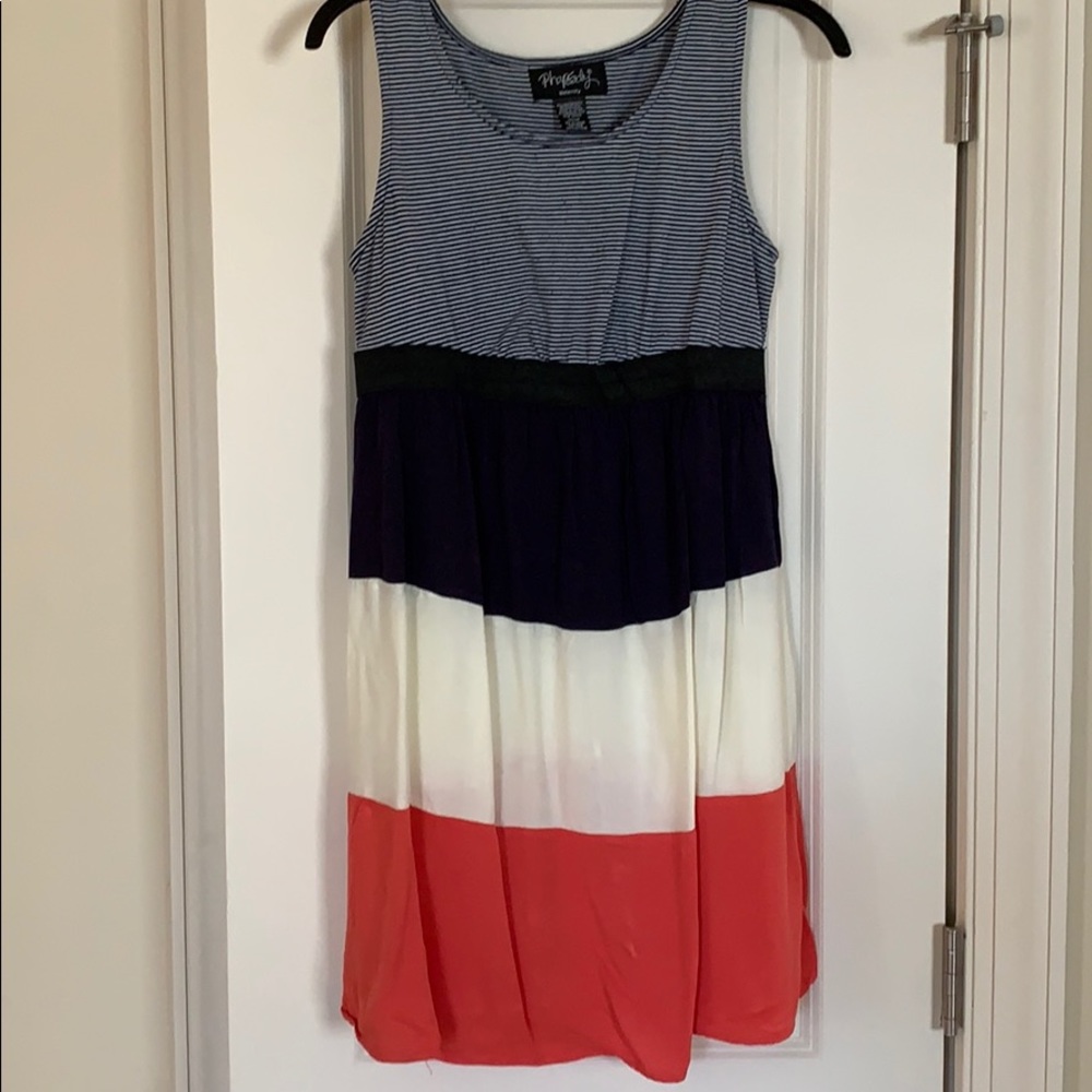 Color block maternity dress